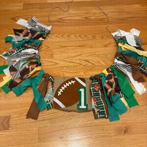 Baby Football Theme First Birthday Highchair Banner Decorations (SKU: 117MI)